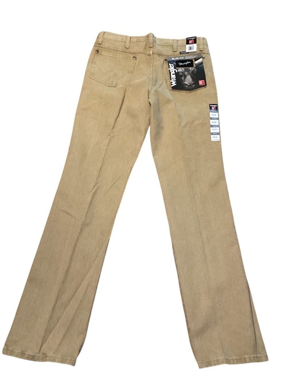 Wrangler Silver Edition Men's Tan Denim Slim Fit Over Boot Jean Size 33X36 NWTs
